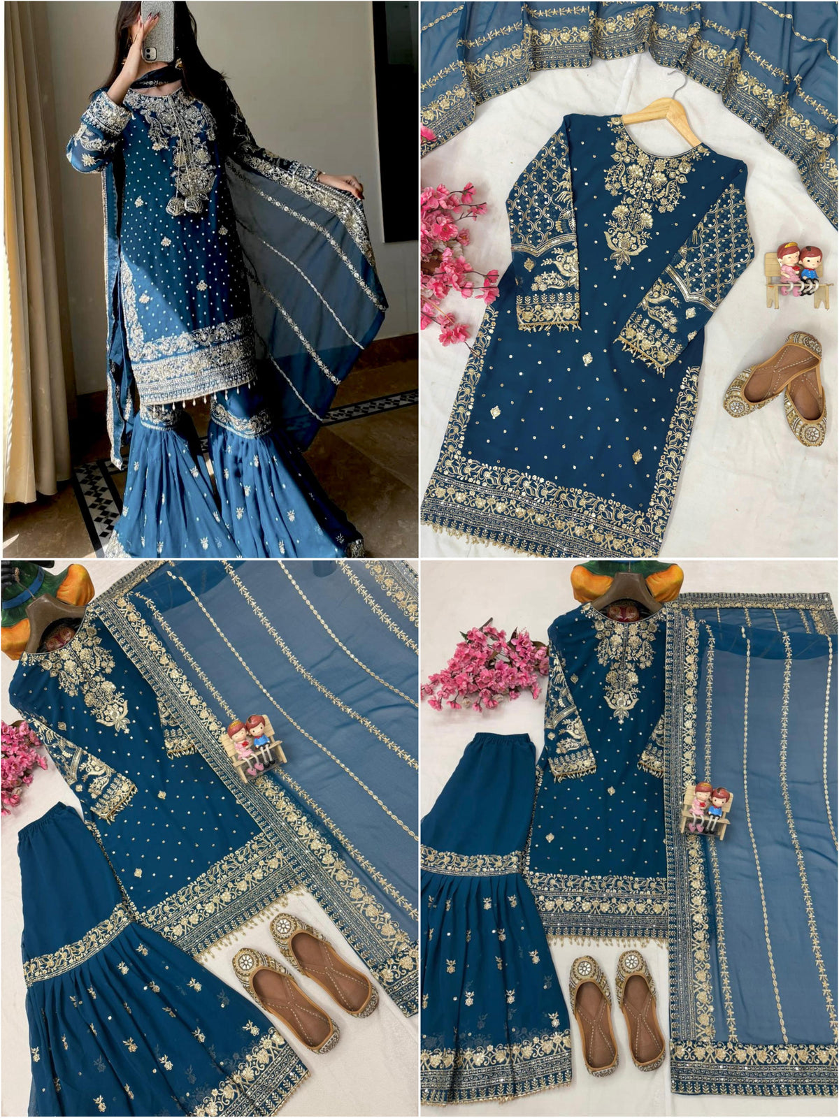 ENHANCE THE BEAUTY OF YOUR WARDROBE WITH THIS NEWLY LAUNCHED KURTI & SHARARA SET WHOLESALE GEELAN FASHION SURAT