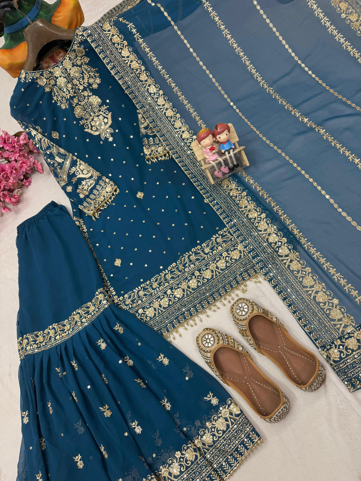 ENHANCE THE BEAUTY OF YOUR WARDROBE WITH THIS NEWLY LAUNCHED KURTI & SHARARA SET WHOLESALE GEELAN FASHION SURAT