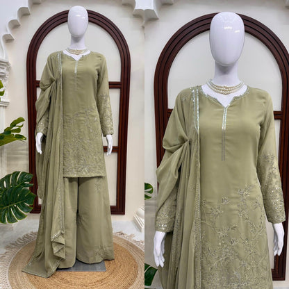 STEP INTO EFFORTLESS CHARM WITH OUR EXCLUSIVE 3-PIECE SET – CRAFTED FOR COMFORT, STITCHED WITH GRACE. WHOLESALE GEELAN FASHION SURAT