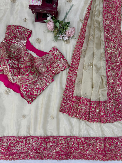DESIGNER SAREE – ELEGANCE REDEFINED ✨ FALL IN LOVE WITH THIS STUNNING SAREE IN AN EYE-CATCHING SHADE, CRAFTED WITH FINESSE AND RICH DETAILING. A PERFECT BLEND OF GRACE AND GLAM! WHOLESALE GEELAN FASHION SURAT