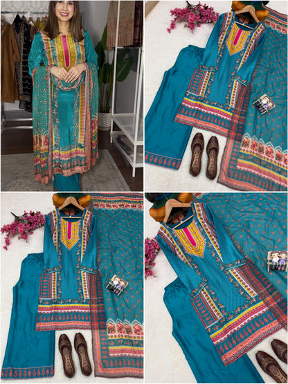 ENHANCE THE BEAUTY OF YOUR WARDROBE WITH THIS NEWLY LAUNCHED 3 PIECE CORDSET WHOLESALE GEELAN FASHION SURAT