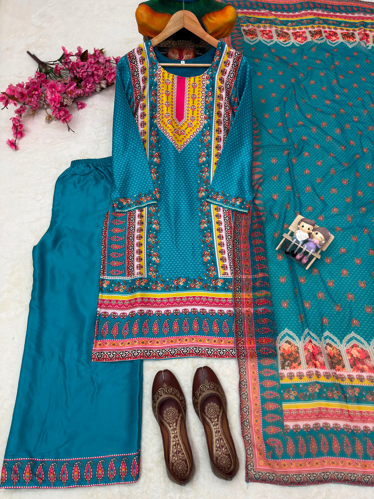 ENHANCE THE BEAUTY OF YOUR WARDROBE WITH THIS NEWLY LAUNCHED 3 PIECE CORDSET WHOLESALE GEELAN FASHION SURAT