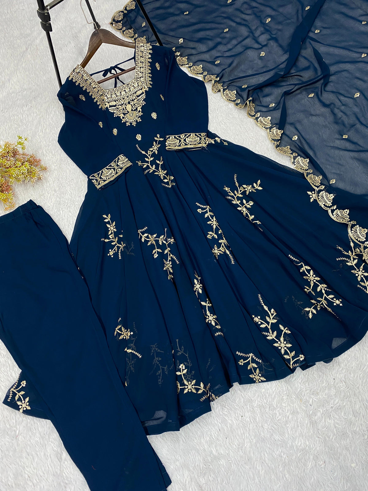 GOWN PANT PAIR WHOLESALE GEELAN FASHION SURAT