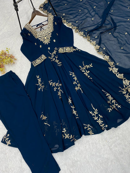 GOWN PANT PAIR WHOLESALE GEELAN FASHION SURAT