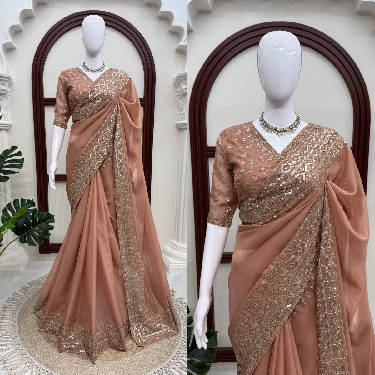 DESIGNER SAREE – ELEGANCE REDEFINED ✨ FALL IN LOVE WITH THIS STUNNING SAREE IN AN EYE-CATCHING SHADE, CRAFTED WITH FINESSE AND RICH DETAILING. A PERFECT BLEND OF GRACE AND GLAM! WHOLESALE GEELAN FASHION SURAT