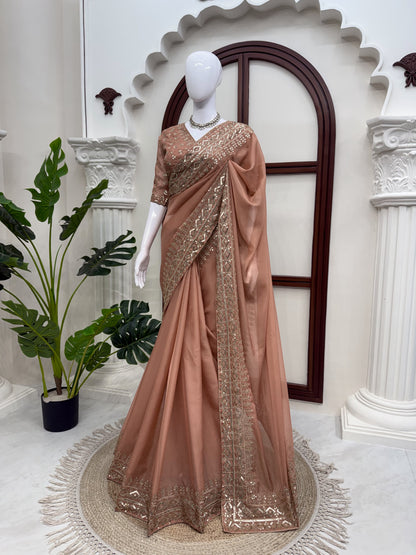 DESIGNER SAREE – ELEGANCE REDEFINED ✨ FALL IN LOVE WITH THIS STUNNING SAREE IN AN EYE-CATCHING SHADE, CRAFTED WITH FINESSE AND RICH DETAILING. A PERFECT BLEND OF GRACE AND GLAM! WHOLESALE GEELAN FASHION SURAT