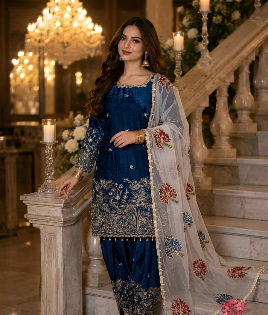 NEW 🦋 ĐĚSIGNER PARTY WEAR LOOK PUR FENDI SILK TOP & FARSHI PALAZZO WITH DUPATTA SET WHOLESALE GEELAN FASHION SURAT