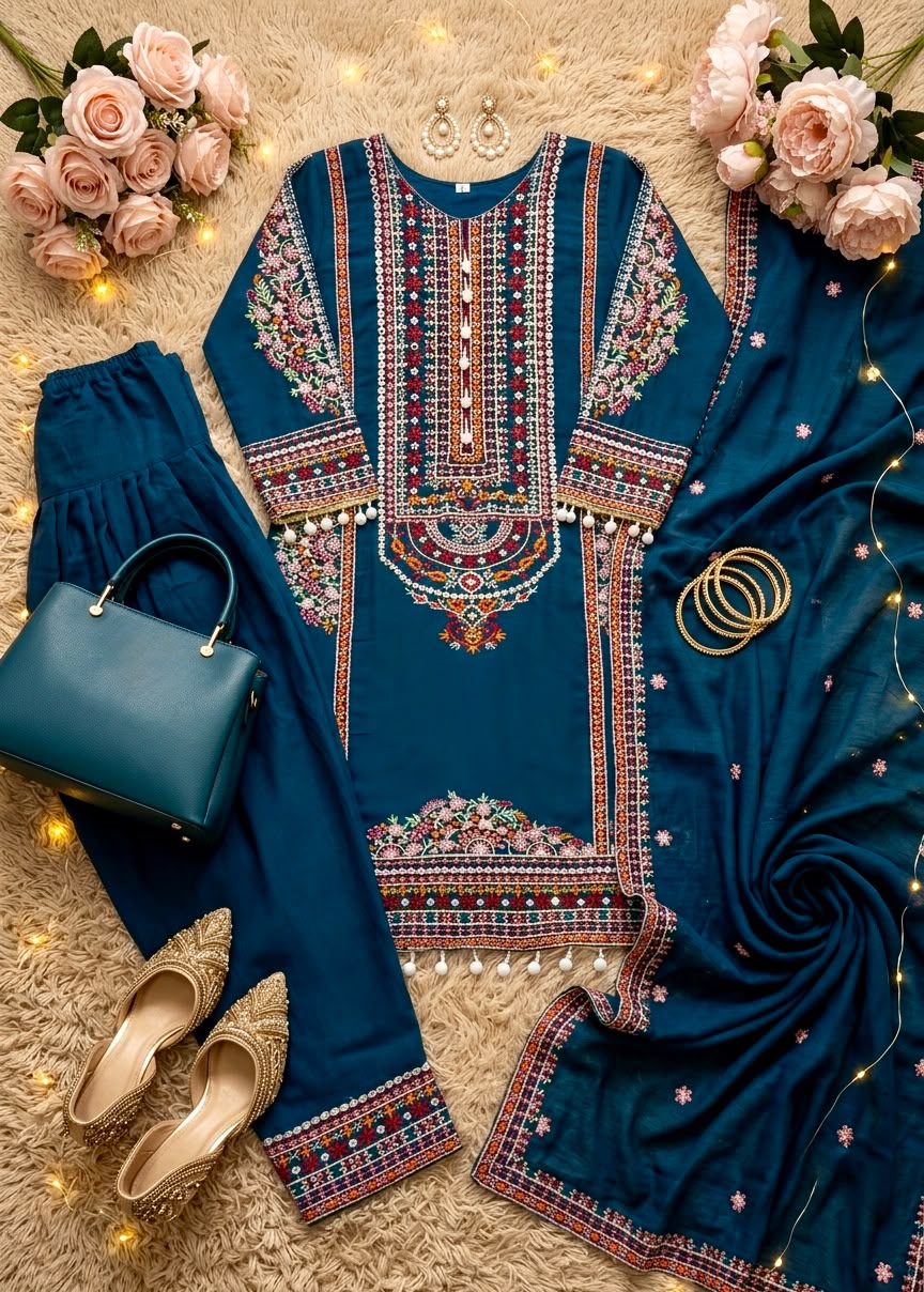 NEW DESIGNER HEAVY MAL CHANDERI TOP PLAZZO & DUPATTA SET WHOLESALE GEELAN FASHION SURAT