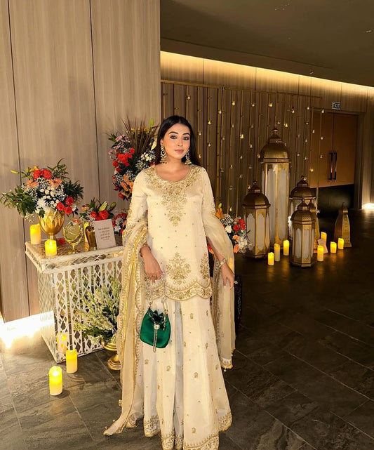NEW DESIGNER CHINNON SILK SUIT WHOLESALE GEELAN FASHION SURAT