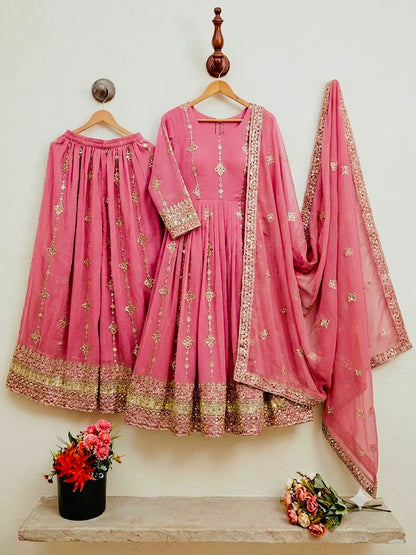 ELEGANT HEAVY EMBROIDERED SEQUENCE WORK SET WHOLESALE GEELAN FASHION SURAT