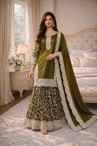 DESIGNER PARTY WEAR LOOK COLLECTION WHOLESALE GEELAN FASHION SURAT