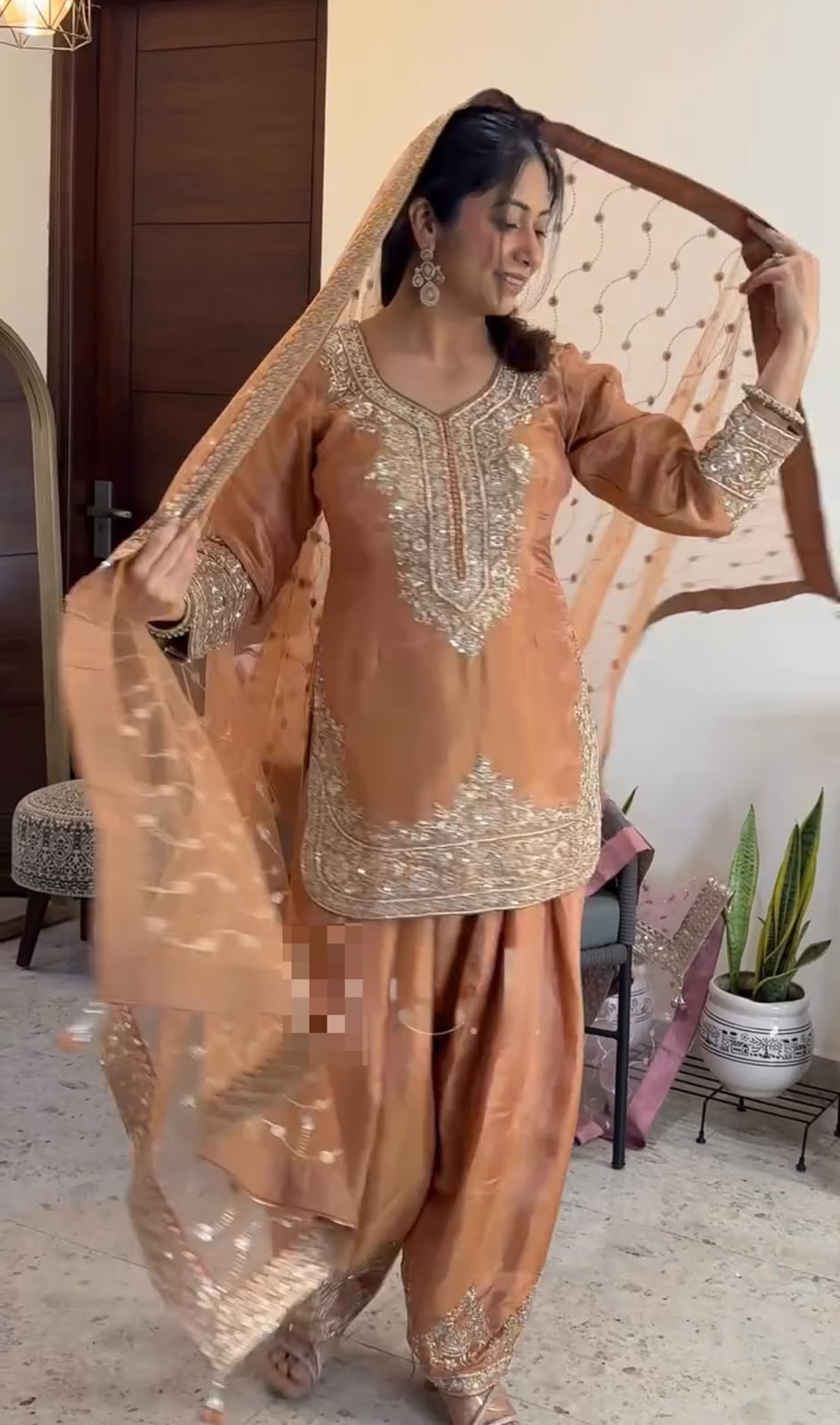 NEW 🦋 ĐĚSIGNER PARTY WEAR LOOK PUR NC MOSS SILK TOP & FARSHI PALAZZO WITH DUPATTA SET WHOLESALE GEELAN FASHION SURAT