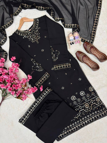 ENHANCE THE BEAUTY OF YOUR WARDROBE WITH OUR NEWLY LAUNCHED PREMIUM KURTI, PALAZZO & DUPATTA SET. WHOLESALE GEELAN FASHION SURAT