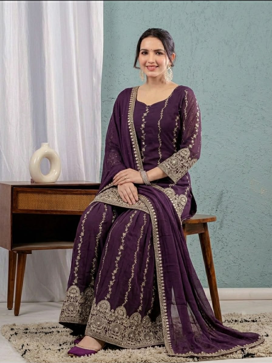 NEW DESIGNER PARTY WEAR LOOK TOP , SHARARA PLAZZO  AND DUPATTA WHOLESALE GEELAN FASHION SURAT