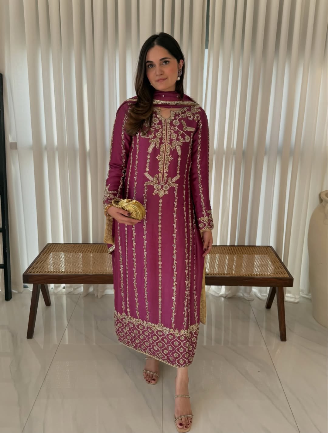 DESIRABLE FANCY LONG SUITS EMBROIDERY WORK TOP AND PENT WITH DUPATTA WHOLESALE GEELAN FASHION SURAT