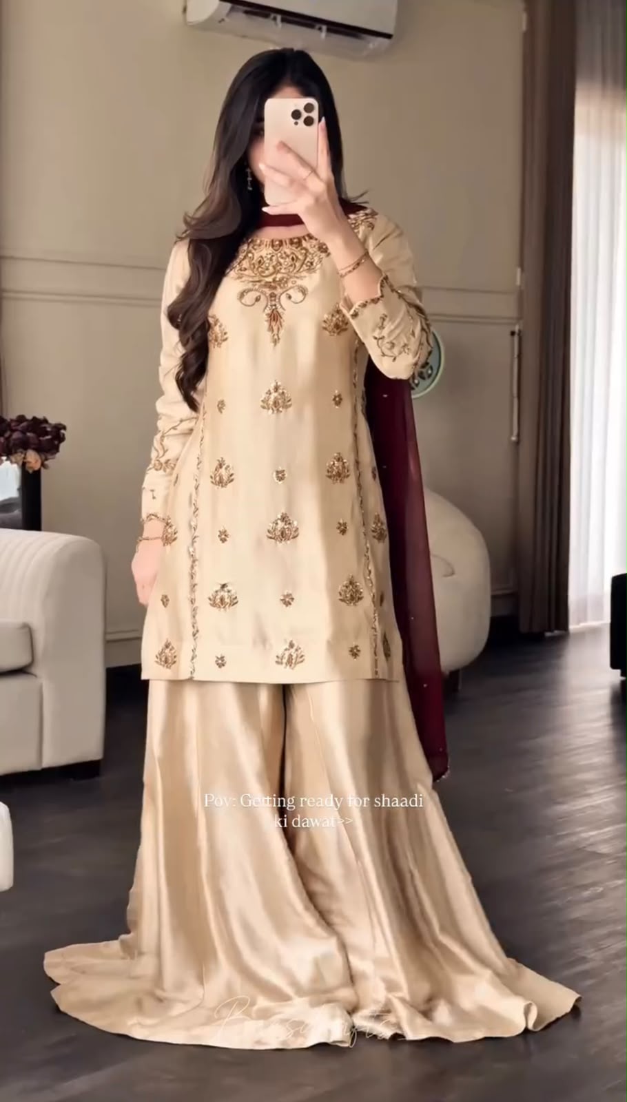 LAUNCHING NEW DESIGN TRENDING NATURAL CREP TOP&SARARA&DUPATTA WHOLESALE GEELAN FASHION SURAT