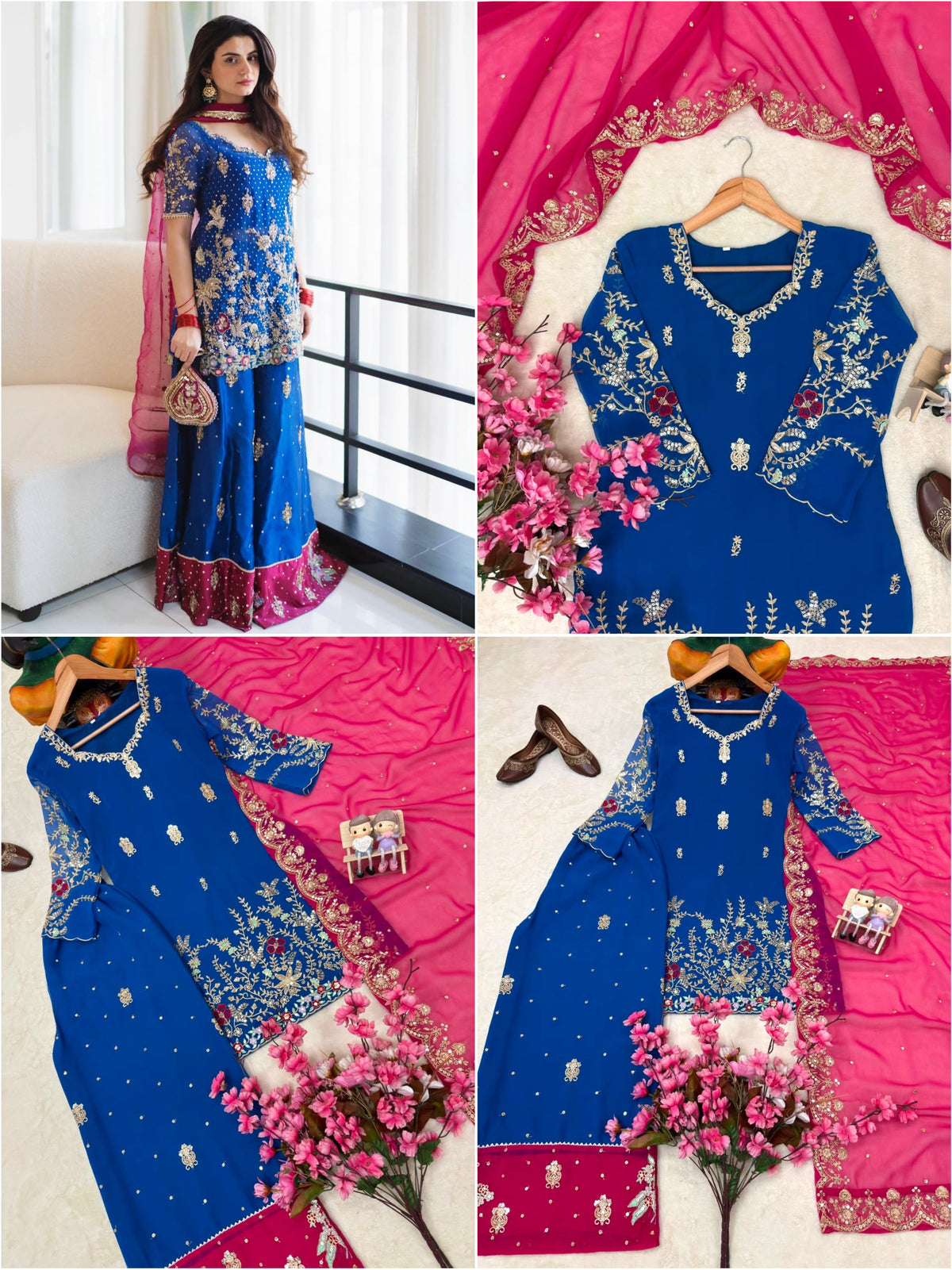 ENHANCE THE BEAUTY OF YOUR WARDROBE WITH THIS NEWLY LAUNCHED KURTI & PLAZZO SET WHOLESALE GEELAN FASHION SURAT