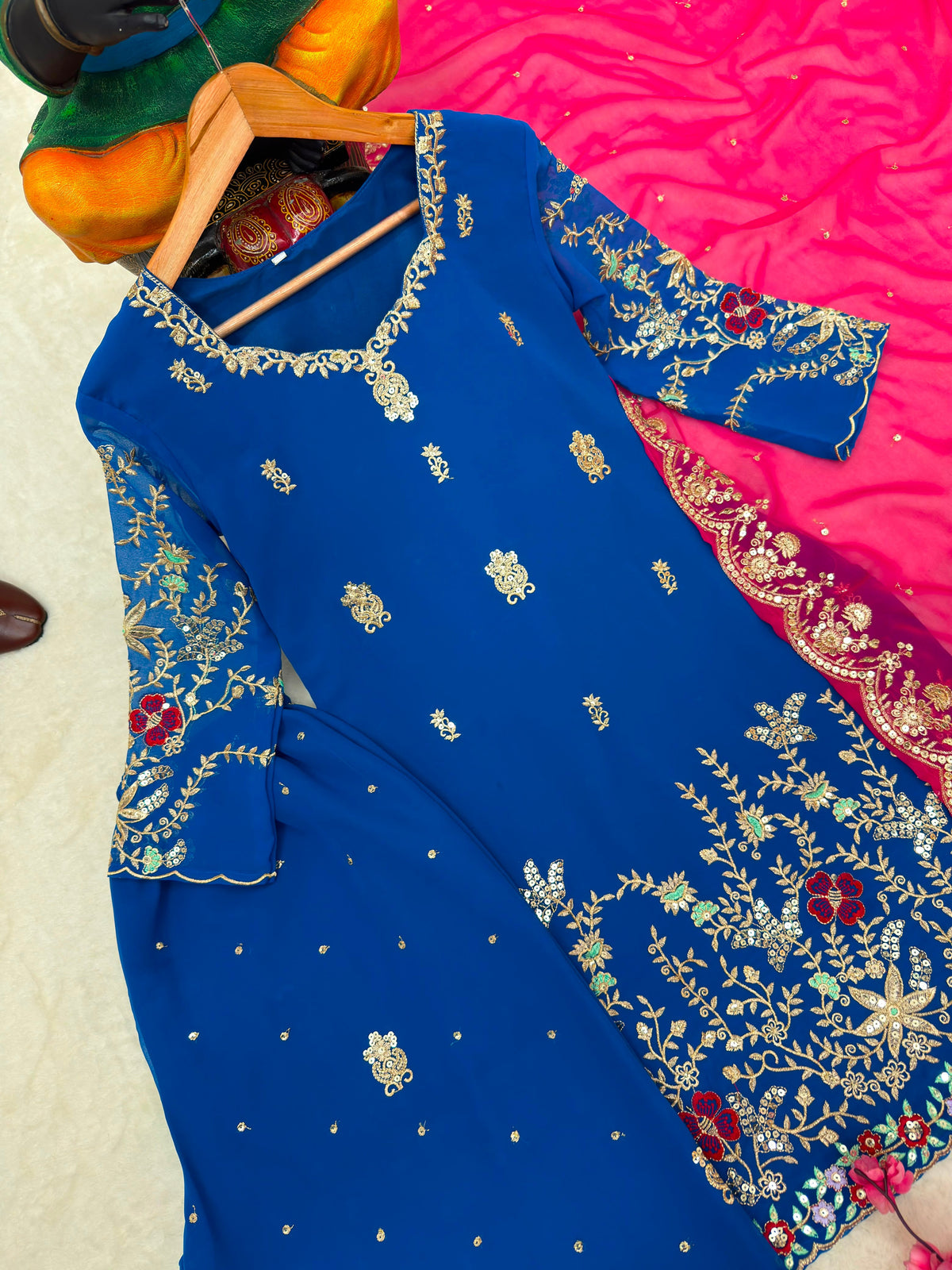 ENHANCE THE BEAUTY OF YOUR WARDROBE WITH THIS NEWLY LAUNCHED KURTI & PLAZZO SET WHOLESALE GEELAN FASHION SURAT
