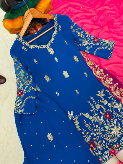 ENHANCE THE BEAUTY OF YOUR WARDROBE WITH THIS NEWLY LAUNCHED KURTI & PLAZZO SET WHOLESALE GEELAN FASHION SURAT
