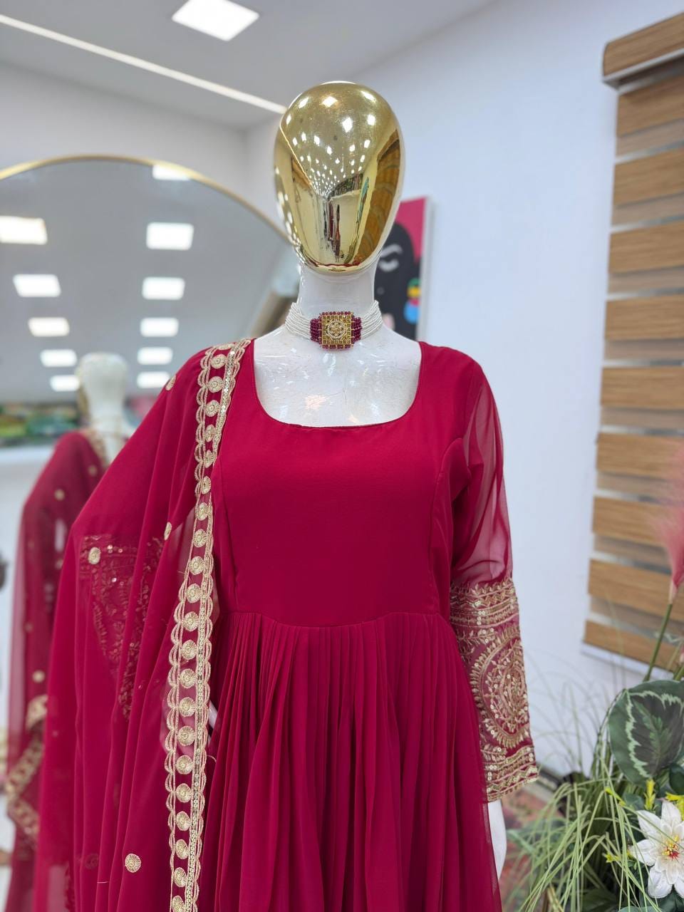 NEW DESIGNER PARTY GOWN & DUPATTA WHOLESALE GEELAN FASHION SURAT