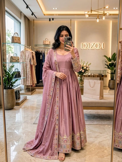 LAUNCHING NEW DESIGN     TRENDING CINON    SILK*GWON&PENT&DUPATTA WHOLESALE GEELAN FASHION SURAT