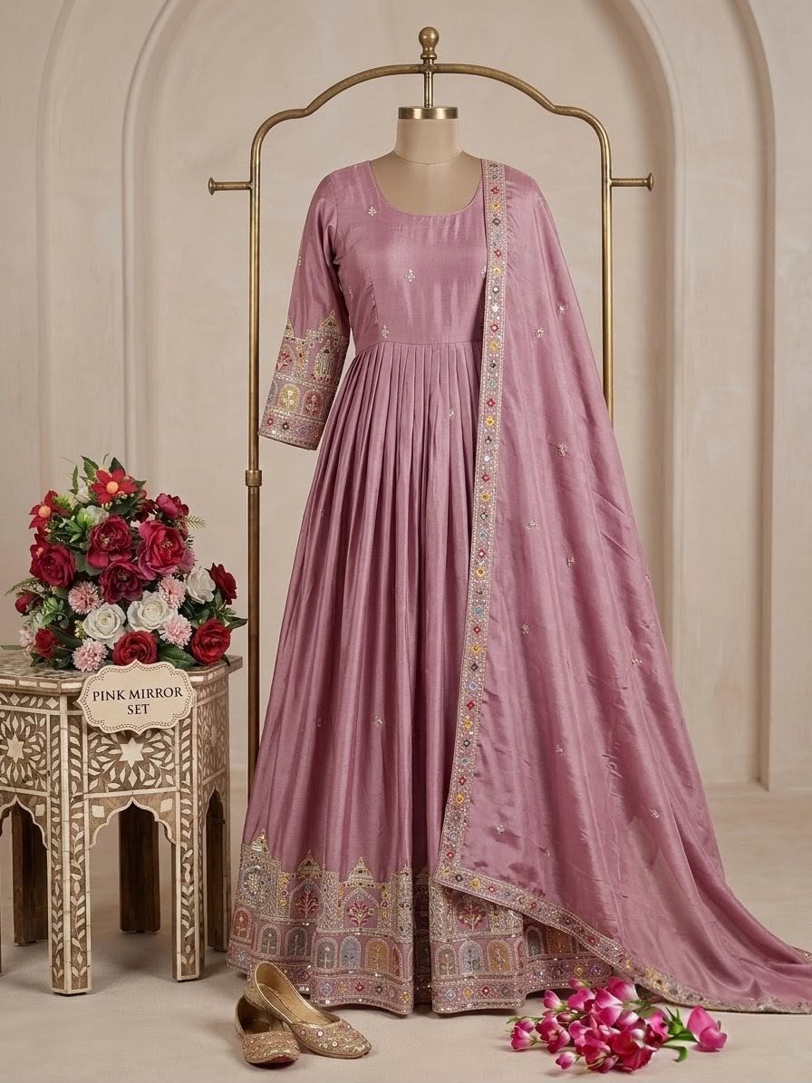 LAUNCHING NEW DESIGN     TRENDING CINON    SILK*GWON&PENT&DUPATTA WHOLESALE GEELAN FASHION SURAT