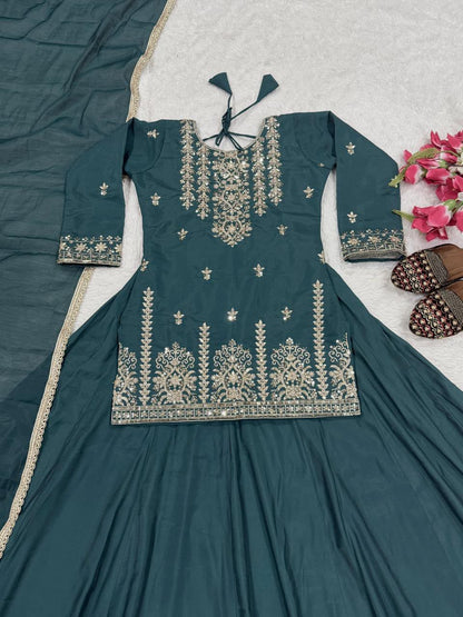 DESIGNER PARTY WEAR LOOK TOP , LEHENGA  AND DUPATTA WHOLESALE GEELAN FASHION SURAT