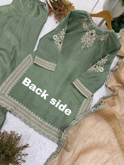 THIS SEASON, TRY OUR DESIGNER CORDING WITH SEQUENCE EMBROIDERED WORKED TOP SALWAAR WITH DUPATTA WHOLESALE GEELAN FASHION SURAT