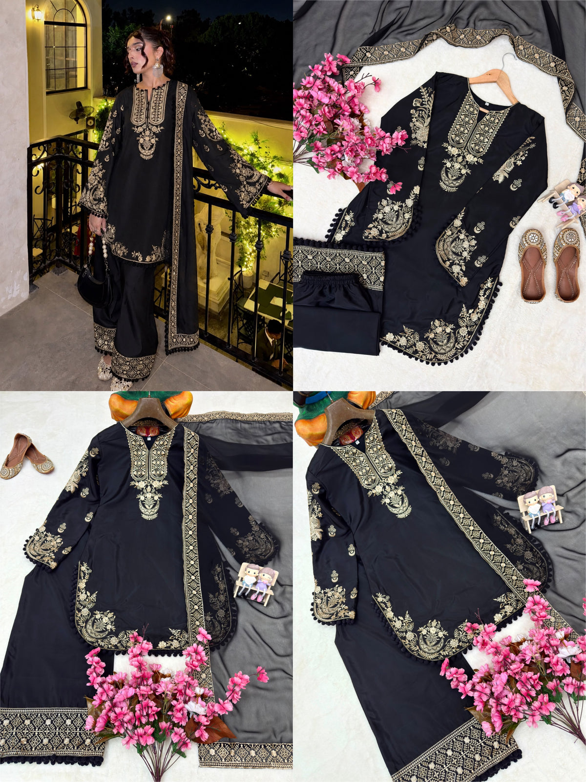 ENHANCE THE BEAUTY OF YOUR WARDROBE WITH THIS NEWLY LAUNCHED KURTI , PLAZZO & DUPATTA SET WHOLESALE GEELAN FASHION SURAT