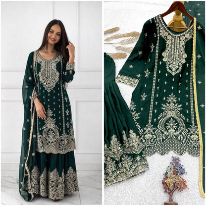 READY TO WEAR COLLECTION 3 PIECE FANCY TOP WITH BEAUTIFUL SHARARA AND DUPATTA WHOLESALE GEELAN FASHION SURAT