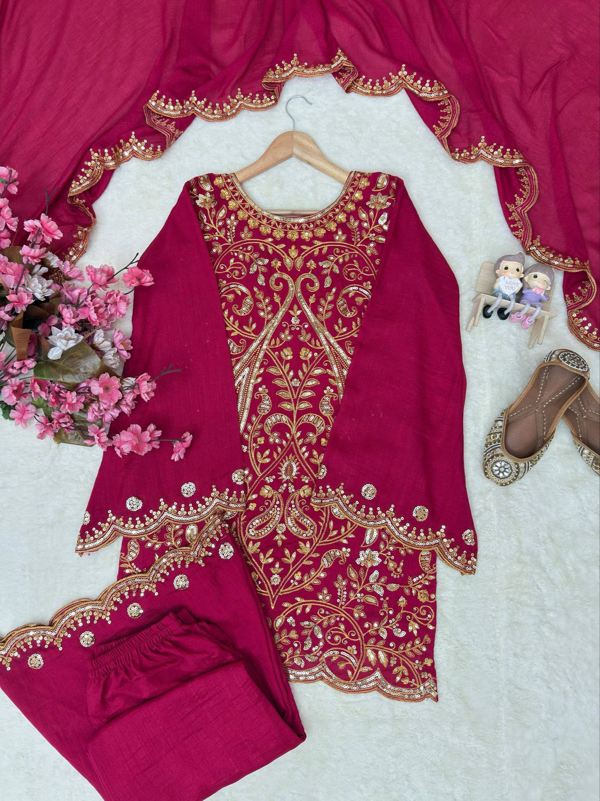 ENHANCE THE BEAUTY OF YOUR WARDROBE WITH THIS NEWLY LAUNCHED KURTI & PLAZZO SET WHOLESALE GEELAN FASHION SURAT