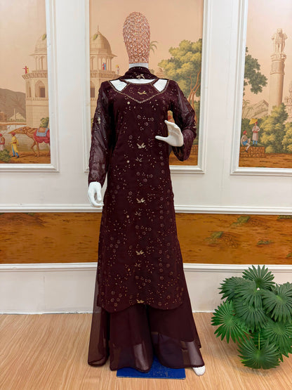 WE ARE LAUNCHING NEW SUPERHIT TRENDING FESTIVE COLLECTION KURTI, PENT & DUPATTA SET WITH EMBROIDERY WORK ON FAUX GEORGETTE FABRIC WHOLESALE GEELAN FASHION SURAT