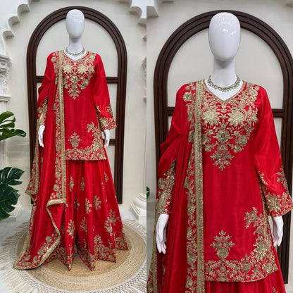 STEP INTO EFFORTLESS CHARM WITH OUR EXCLUSIVE 3-PIECE SET – CRAFTED FOR COMFORT, STITCHED WITH GRACE. WHOLESALE GEELAN FASHION SURAT