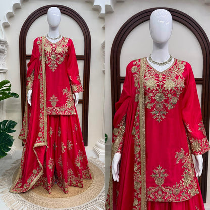 STEP INTO EFFORTLESS CHARM WITH OUR EXCLUSIVE 3-PIECE SET – CRAFTED FOR COMFORT, STITCHED WITH GRACE. WHOLESALE GEELAN FASHION SURAT