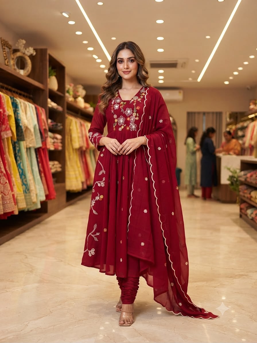 THIS FESTIVAL SEASON WEAR OUR BEAUTIFUL SEQUENCE EMBROIDERED WORKED TOP , PANT WITH DUPATTA ✨ WHOLESALE GEELAN FASHION SURAT