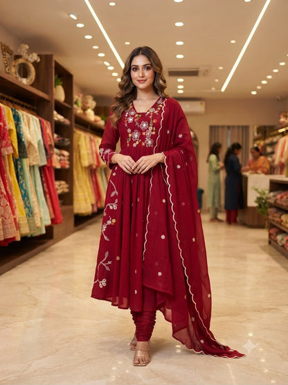 THIS FESTIVAL SEASON WEAR OUR BEAUTIFUL SEQUENCE EMBROIDERED WORKED TOP , PANT WITH DUPATTA ✨ WHOLESALE GEELAN FASHION SURAT