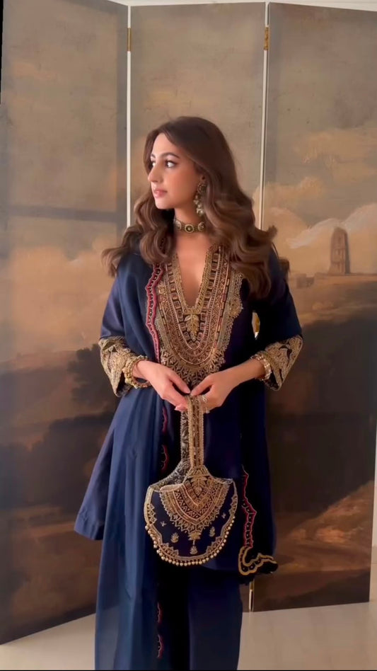 RAKHI SPECIAL PURE HEAVY ROMAN SILK TOP BOTTOM DUPATTA SET WITH WHOLESALE GEELAN FASHION SURAT