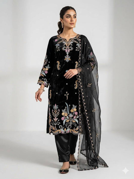 WEDDING SEASON WEAR OUR BEAUTIFUL EMBROIDERED TOP , PANT WITH DUPATTA WHOLESALE GEELAN FASHION SURAT