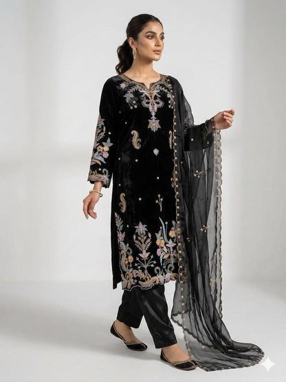 WEDDING SEASON WEAR OUR BEAUTIFUL EMBROIDERED TOP , PANT WITH DUPATTA WHOLESALE GEELAN FASHION SURAT
