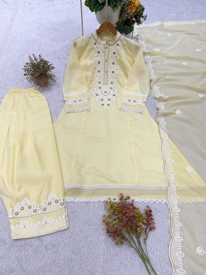 TRY OUR DESIGNER EMBROIDERED WORKED TOP, SALWAAR  WITH DUPATTA WHOLESALE GEELAN FASHION SURAT