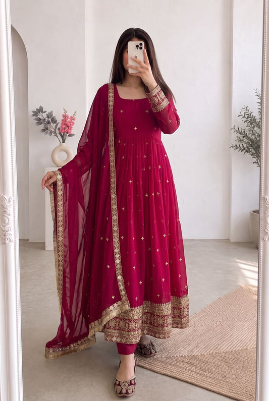 DESIGNER PARTY WEAR LOOK COLLECTION WHOLESALE GEELAN FASHION SURAT