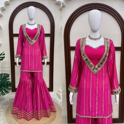STEP INTO EFFORTLESS CHARM WITH OUR EXCLUSIVE 2-PIECE SET – CRAFTED FOR COMFORT, STITCHED WITH GRACE. WHOLESALE GEELAN FASHION SURAT
