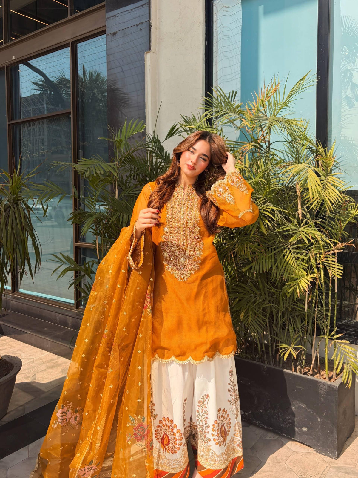 ENHANCE THE BEAUTY OF YOUR WARDROBE WITH THIS NEWLY LAUNCHED KURTI , PLAZZO & DUPATTA SET WHOLESALE GEELAN FASHION SURAT