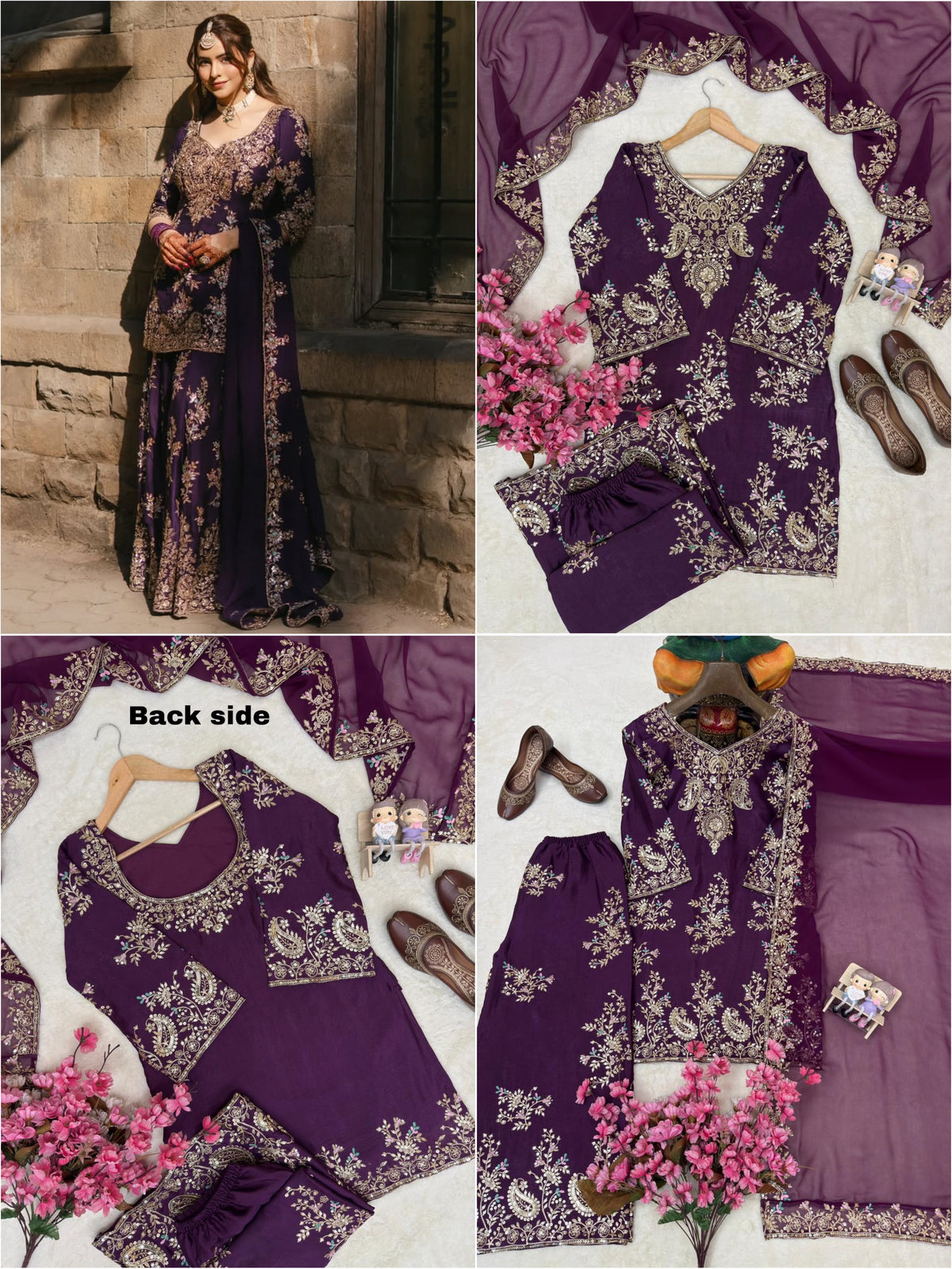 BEAUTY OF YOUR WARDROBE WITH THIS NEWLY LAUNCHED KURTI , PLAZZO & DUPATTA SET WHOLESALE GEELAN FASHION SURAT