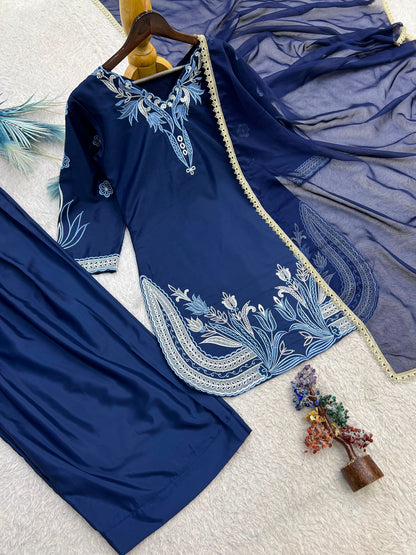 NEW FANCY DESIGN PAKISTANI COLLECTION FARSI SALWAR KURTA WITH DUPATTA SET FULLY STITCHED READY TO WEAR WHOLESALE GEELAN FASHION SURAT