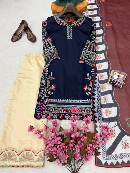 ENHANCE THE BEAUTY OF YOUR WARDROBE WITH THIS NEWLY LAUNCHED KURTI & PLAZZO SET WHOLESALE GEELAN FASHION SURAT