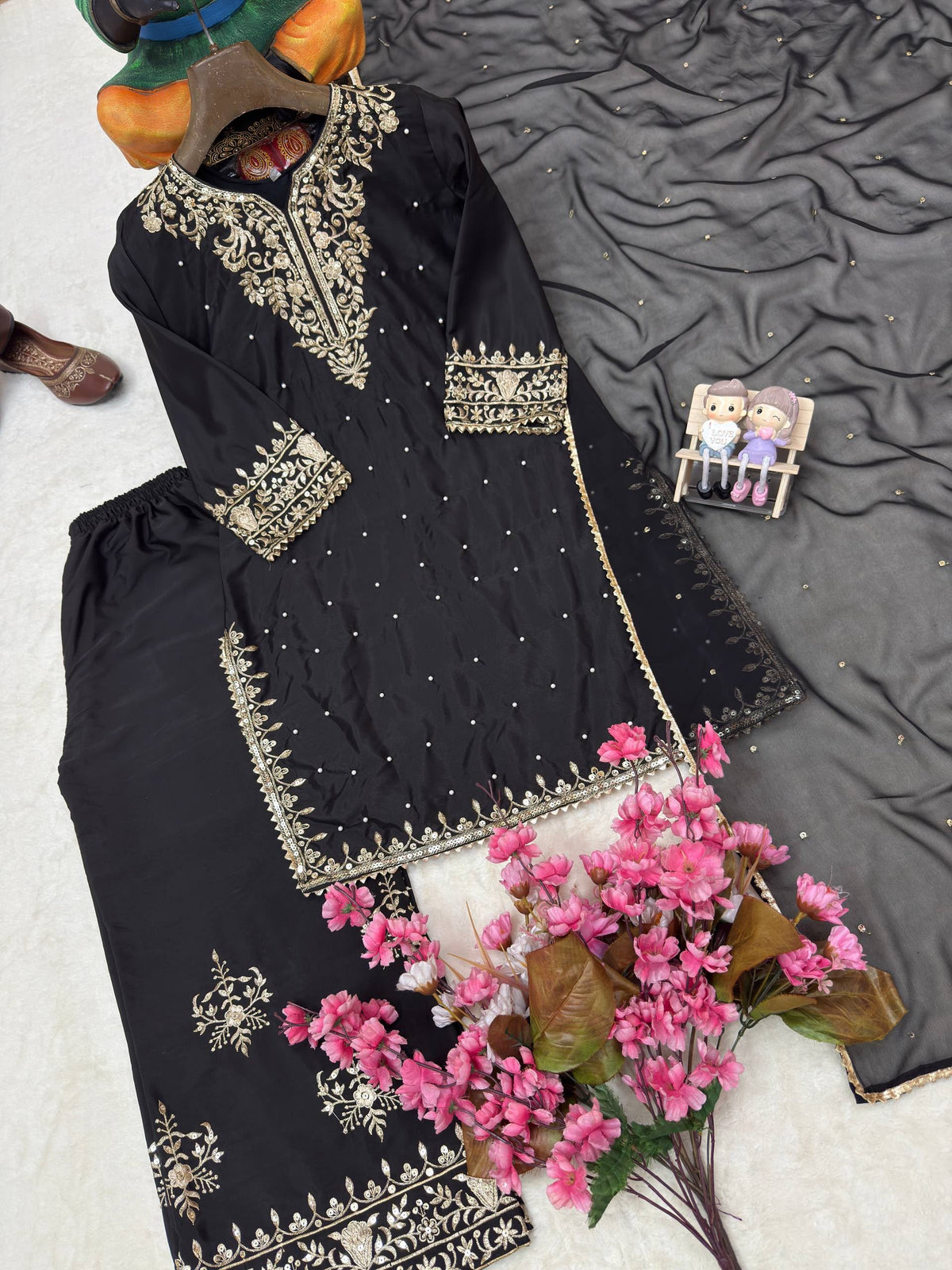 ENHANCE THE BEAUTY OF YOUR WARDROBE WITH THIS NEWLY LAUNCHED KURTI & PLAZO SET WHOLESALE GEELAN FASHION SURAT
