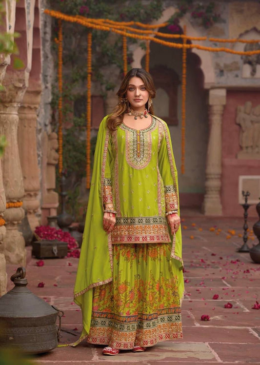 DESIGNER HEAVY PAKISHTANI SHARARA SUIT SET WHOLESALE GEELAN FASHION SURAT