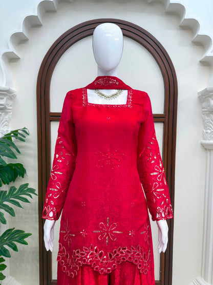 STEP INTO EFFORTLESS CHARM WITH OUR EXCLUSIVE 3-PIECE SET – CRAFTED FOR COMFORT, STITCHED WITH GRACE. WHOLESALE GEELAN FASHION SURAT