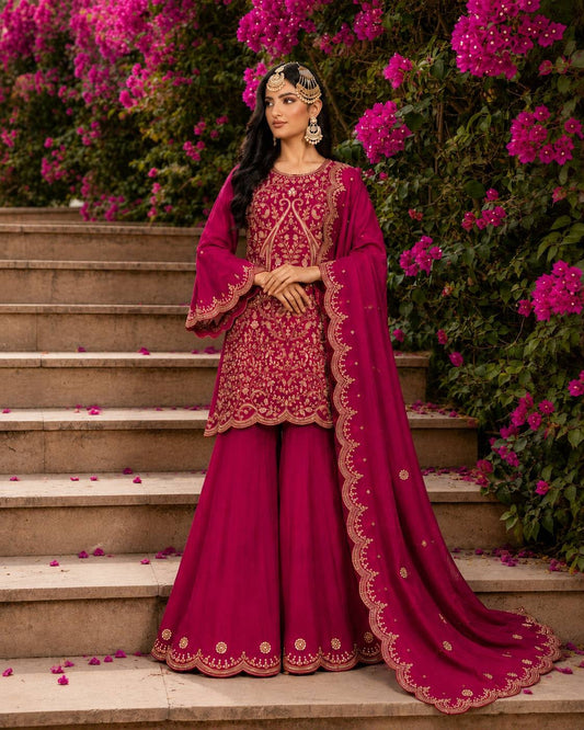 ENHANCE THE BEAUTY OF YOUR WARDROBE WITH THIS NEWLY LAUNCHED KURTI & PLAZZO SET WHOLESALE GEELAN FASHION SURAT